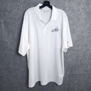 Florida Gulf Coast Eagles Polo Shirt Mens 3XL White Under Armour Loose Heat Gear